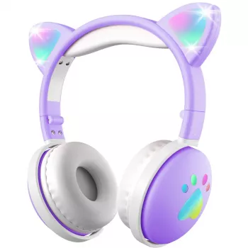 MOZOS KID DOG Draadloze koptelefoon voor kinderen paars