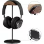 MOZOS HS Supreme hoofdtelefoonstandaard voor over-ear koptelefoons - walnoot en metaal