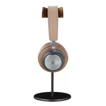 MOZOS HS Supreme hoofdtelefoonstandaard voor over-ear koptelefoons - walnoot en metaal