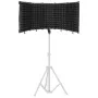 Mozos MSHIELD-CABIN-ECO akoestisch isolatieschild voor microfoon, 5-panel, zwart