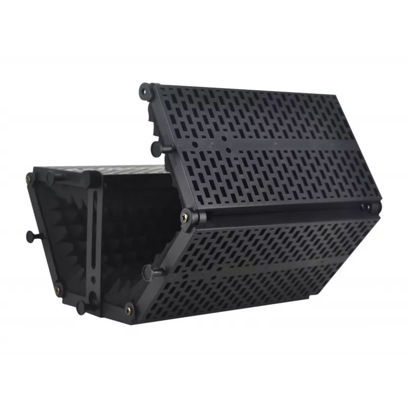 Mozos MSHIELD-CABIN-ECO akoestisch isolatieschild voor microfoon, 5-panel, zwart