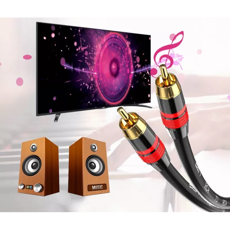 MOZOS Premium RCA naar RCA-subwooferkabel 3m