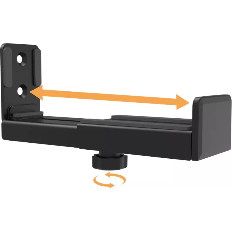 MOZOS SWM2 Soundbar-wandsteun – zwart, staal, 15 kg draagvermogen