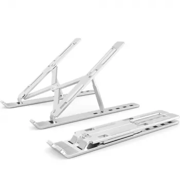 MOZOS N3 SV Ergonomische aluminium laptopstandaard voor 10-17,3 inch laptops, zilver
