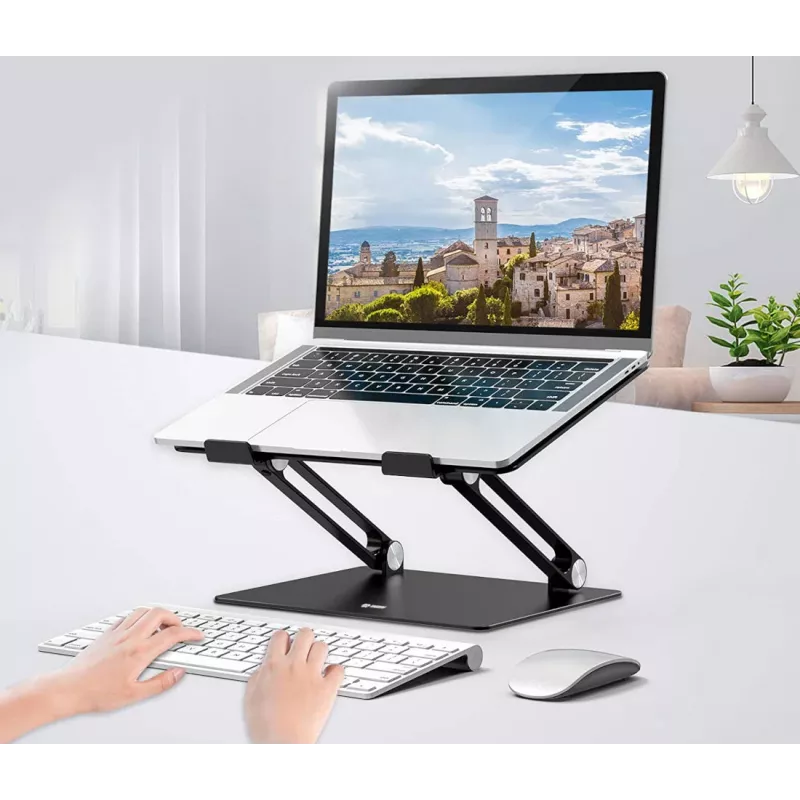 MOZOS LS1-ALU Aluminium laptopstandaard zwart