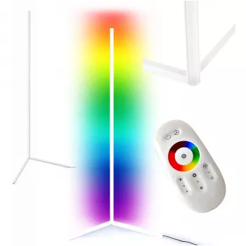 MOZOS LC-RGB LED-hoekvloerlamp wit