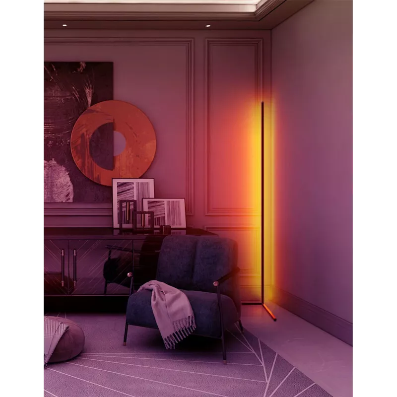 MOZOS LC-RGB LED-hoekvloerlamp wit