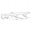 MOZOS DUAL RISER S Monitorverhoging voor twee monitoren