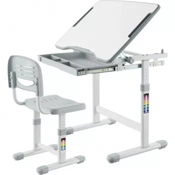 MOZOS DC-SET Hoogteverstelbaar bureau- en stoelset grijs