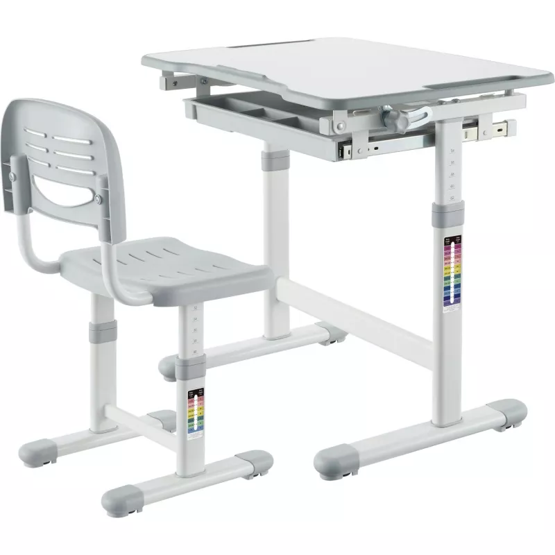 MOZOS DC-SET Hoogteverstelbaar bureau- en stoelset grijs