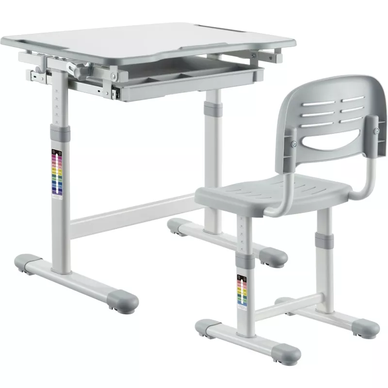 MOZOS DC-SET Hoogteverstelbaar bureau- en stoelset grijs
