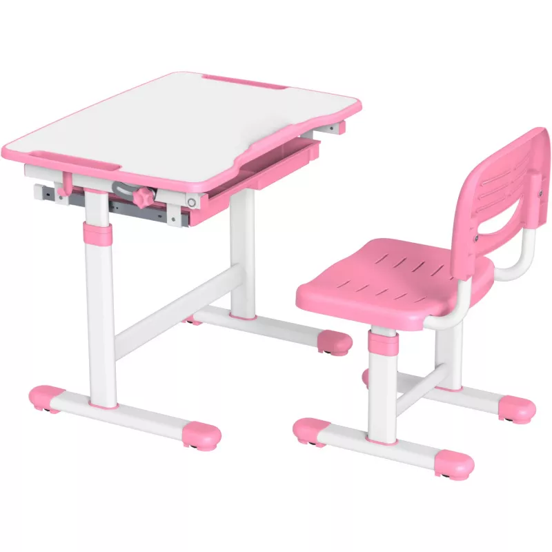 MOZOS DC-SET Verstelbaar bureau- en stoelset roze