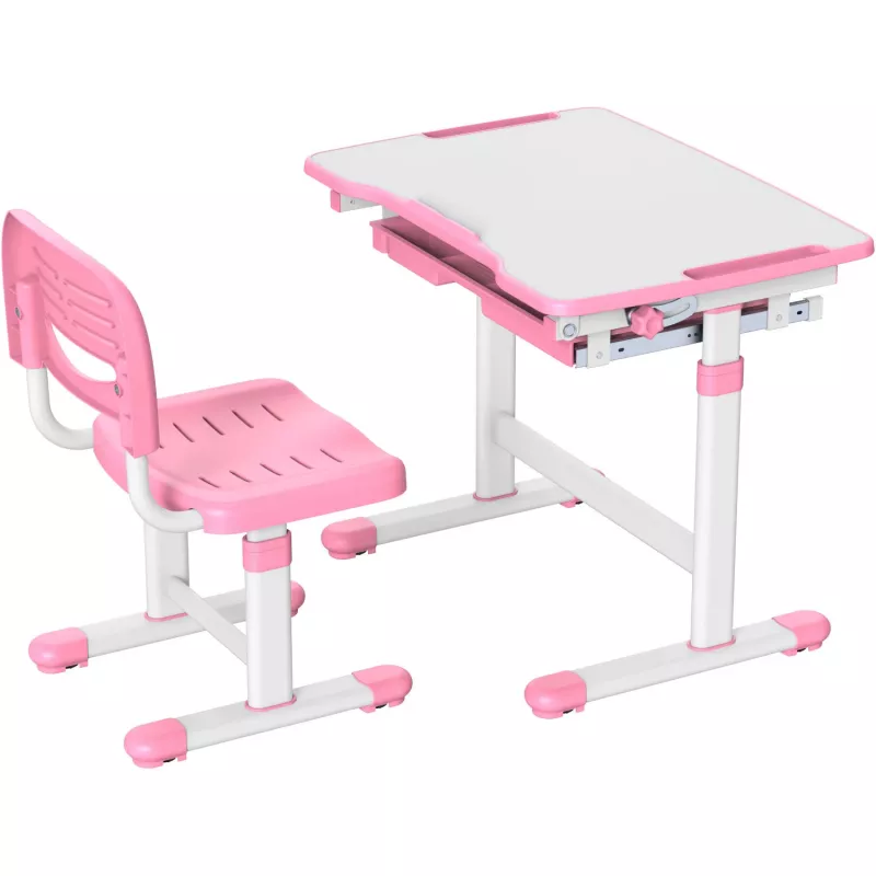 MOZOS DC-SET Verstelbaar bureau- en stoelset roze