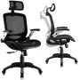 MOZOS ERGO-C Premium Ergonomische bureaustoel met mesh-rugleuning, zwart