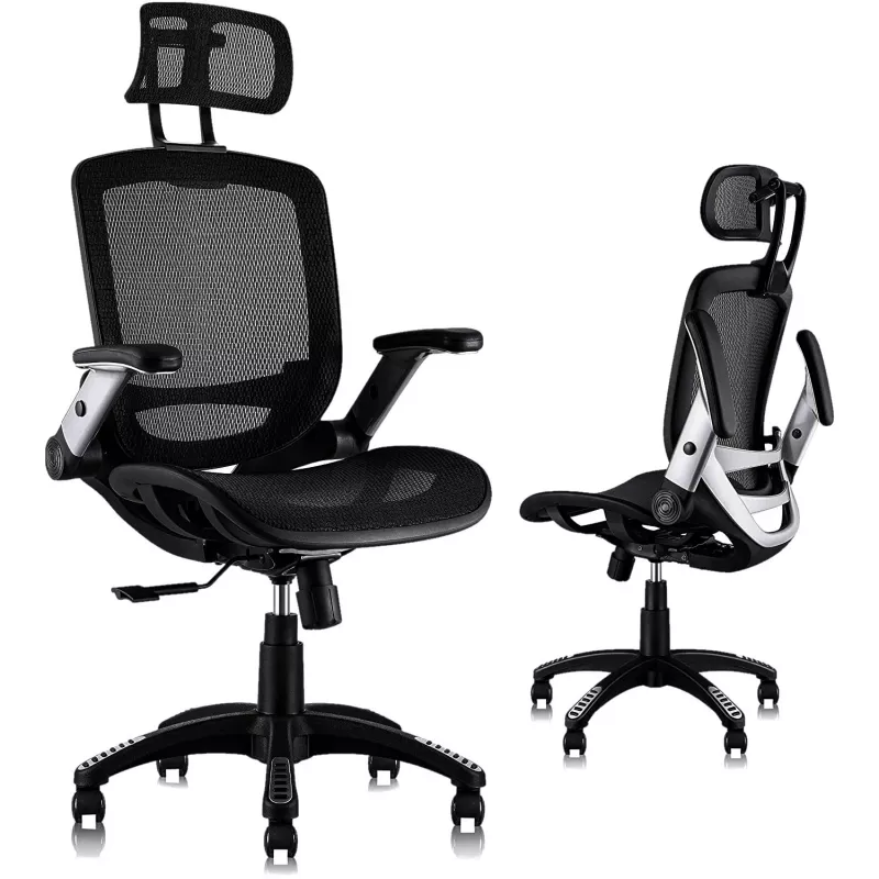 MOZOS ERGO-C Premium Ergonomische bureaustoel met mesh-rugleuning, zwart