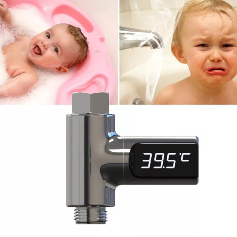 MOZOS LED Digitale douchethermometer, wateraangedreven