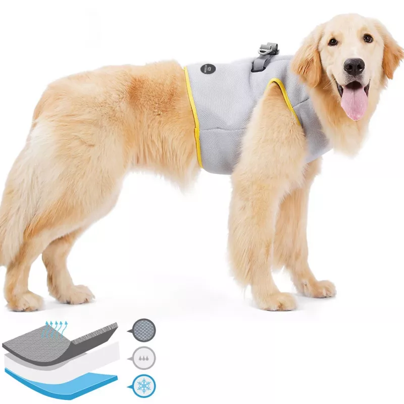 MOZOS PV-COOL Koelvest-tuig voor honden maat L