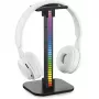 MOZOS D11 RGB LED-hoofdtelefoonstandaard met USB-hub en audioaansluiting