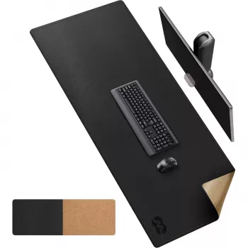 MOZOS LDP1260 premium lederen bureaumat 1200x600 mm zwart