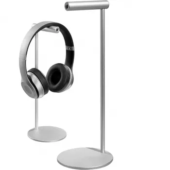 MOZOS HS-ALU hoofdtelefoonstandaard van aluminiumlegering voor over-ear-hoofdtelefoons, zwart