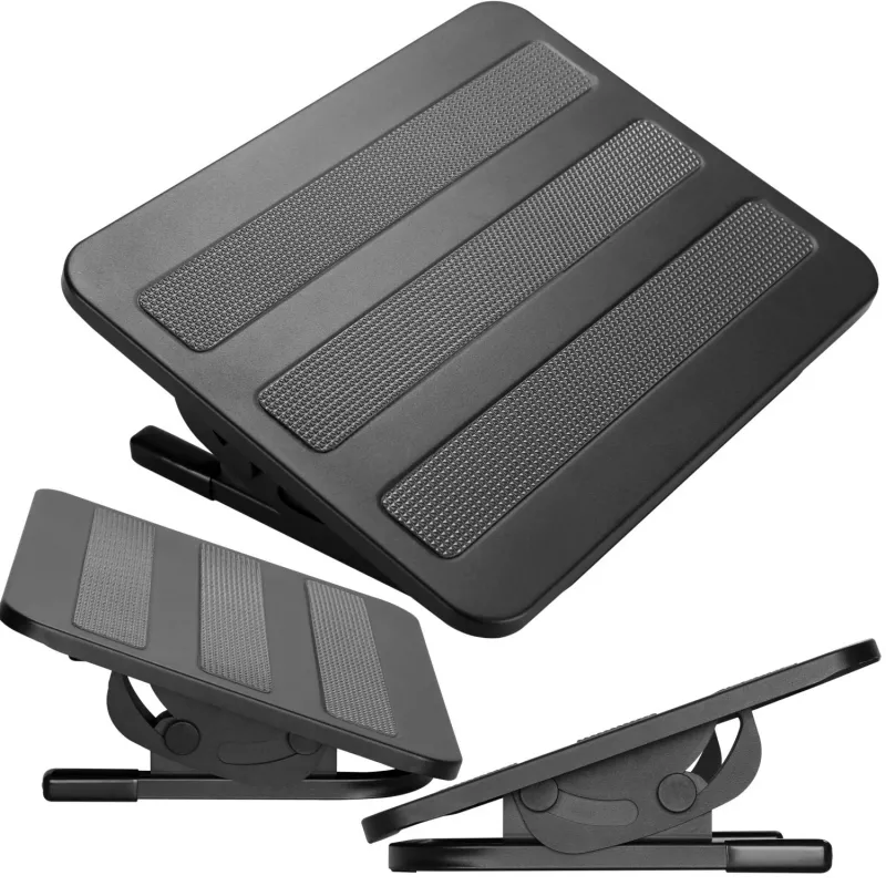 MOZOS FS4 ergonomische voetsteun met hoogte- en kantelverstelling, zwart