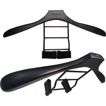 MOZOS WS-BK auto-kledinghanger voor hoofdsteun, zwart/zilver, roestvrij staal & ABS, 20 kg draagvermogen
