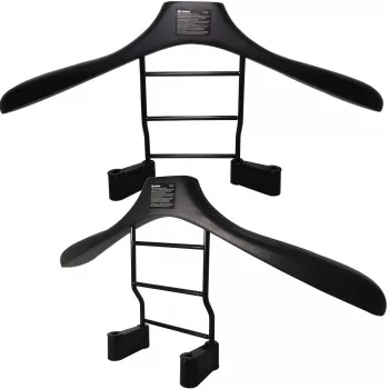 MOZOS WS-BK auto-kledinghanger voor hoofdsteun, zwart/zilver, roestvrij staal & ABS, 20 kg draagvermogen