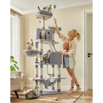 MOZOS Kitty Tree grote krabpaal voor katten, hoogte 206 cm
