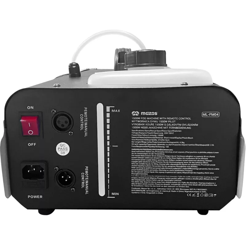 MOZOS ML-FM04 nevelmachine 1500W met piloot