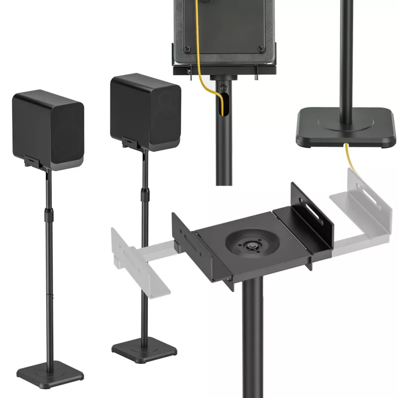 MOZOS MSS6-SET Studiomonitor-standaard paar zwart