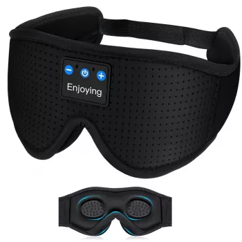 MOZOS LC001-V2 Bluetooth-slaapmasker met stereoluidsprekers, zwart