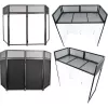 MOZOS EPDJ-100 DJ-podiumbekleding met tafel - groot scherm, wit paneel, zwart frame
