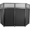 MOZOS EPDJ-100 DJ-podiumbekleding met tafel - groot scherm, wit paneel, zwart frame
