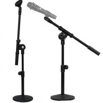 MOZOS SM807 Desktop-microfoonstandaard studiomicrofoonstandaard met zware ronde basis, zwart