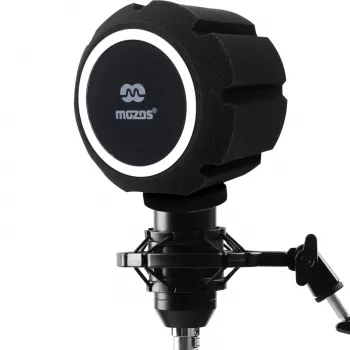 MOZOS PS-5 Bolvormig schuim popfilter voor microfoon - zwart