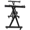 MOZOS KSX6 X-style keyboardstandaard met wielen voor digitale piano