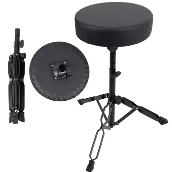 MOZOS PB02 Opvouwbare drumkruk / throne, zwart, 280 mm zitting, 450-550 mm hoogte