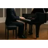 MOZOS PB03 Pianobank – in hoogte verstelbaar, kunstleer, zwart