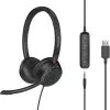 MOZOS KL201 USB-headset met microfoon, on-ear, zwart