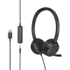 MOZOS KL201 USB-headset met microfoon, on-ear, zwart