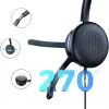 MOZOS KL201 USB-headset met microfoon, on-ear, zwart