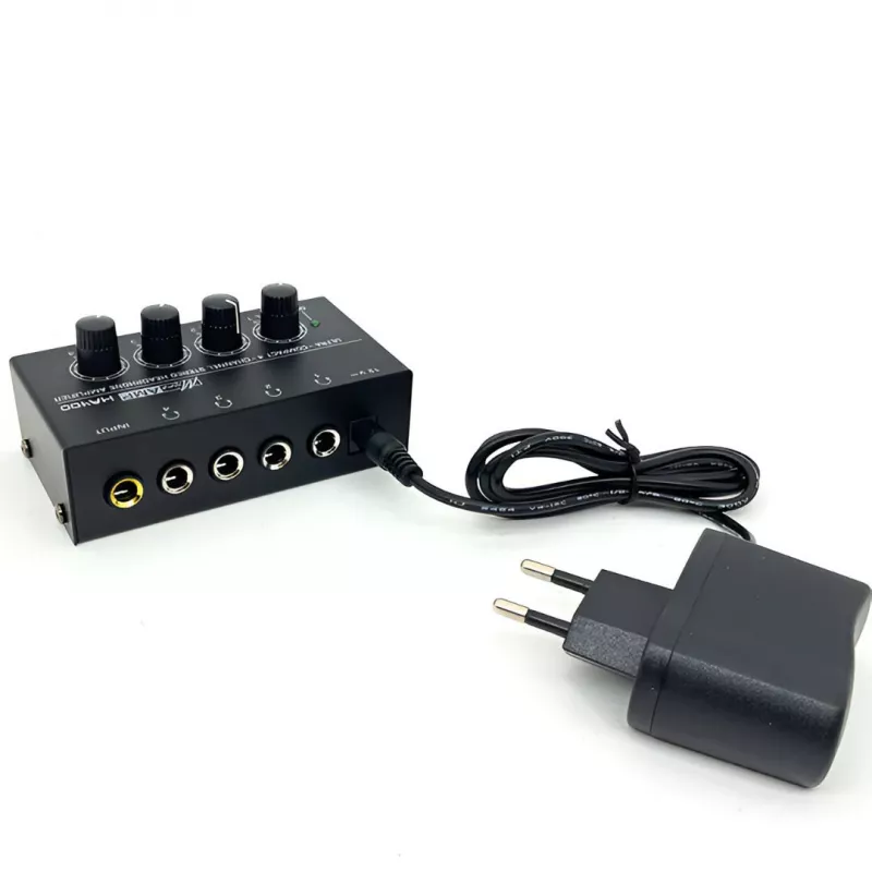 MOZOS HA400 4-kanaals stereo hoofdtelefoonversterker