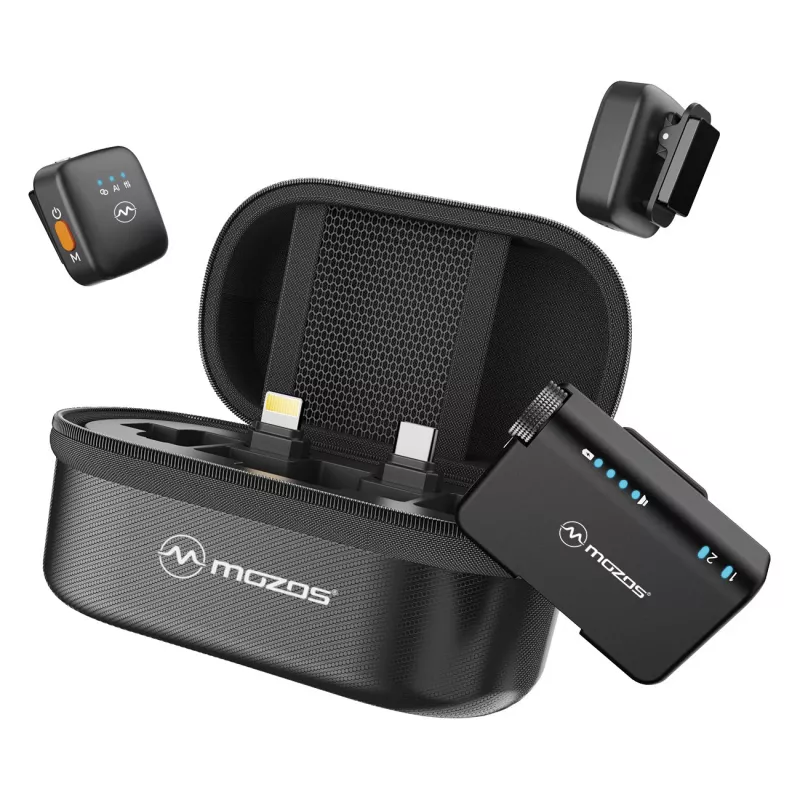 MOZOS MX4-DUAL 2.4 GHz dual draadloos microfoonsysteem voor smartphones
