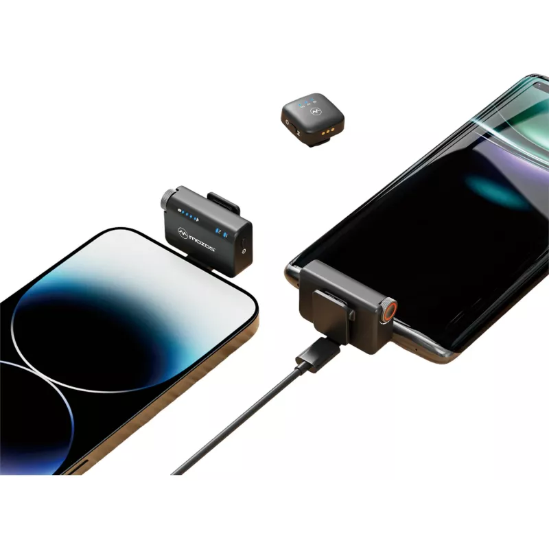 MOZOS MX4-DUAL 2.4 GHz dual draadloos microfoonsysteem voor smartphones