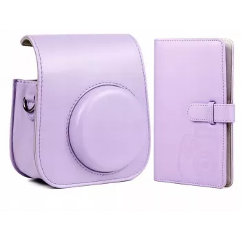 LOVEINSTANT 2-in-1 case set voor Fuji Instax Mini 11 + album lila