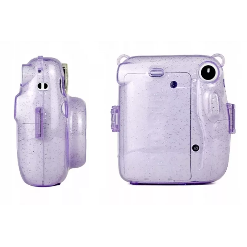 LOVEINSTANT protective case voor Fujifilm Instax Mini 11 - transparant pink met glitter