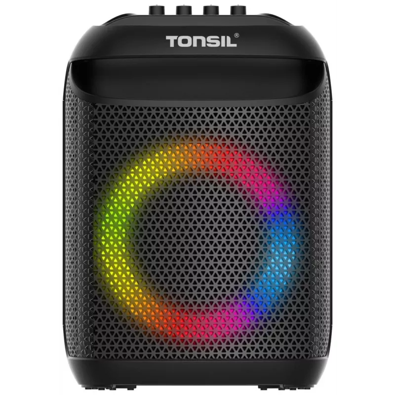 Tonsil Party Dance 800 draagbare Bluetooth-partyluidspreker met karaoke, disco-led, 80 W RMS, 2x8 inch woofers, zwart