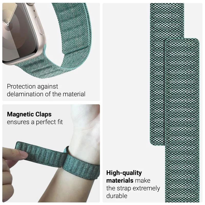 Crong Melange bandje voor Apple Watch 38/40/41/42 mm, turquoise
