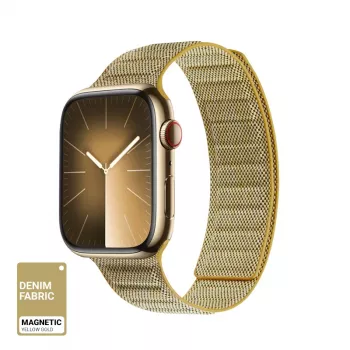 Crong Melange Magnetic Strap voor Apple Watch 38/40/41/42 mm (geel melange)