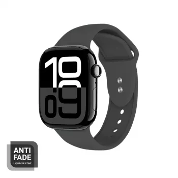 Crong Liquid Silicone Watch Strap voor Apple Watch 44/45/46/49 mm - grafiet
